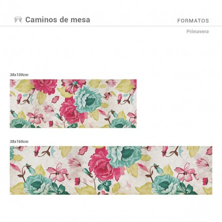 Camino de mesa con estampado  Primavera