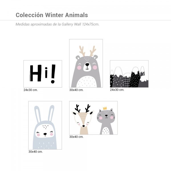 Colección Láminas Winter Animals