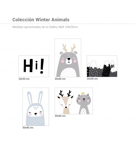 Colección Láminas Winter Animals