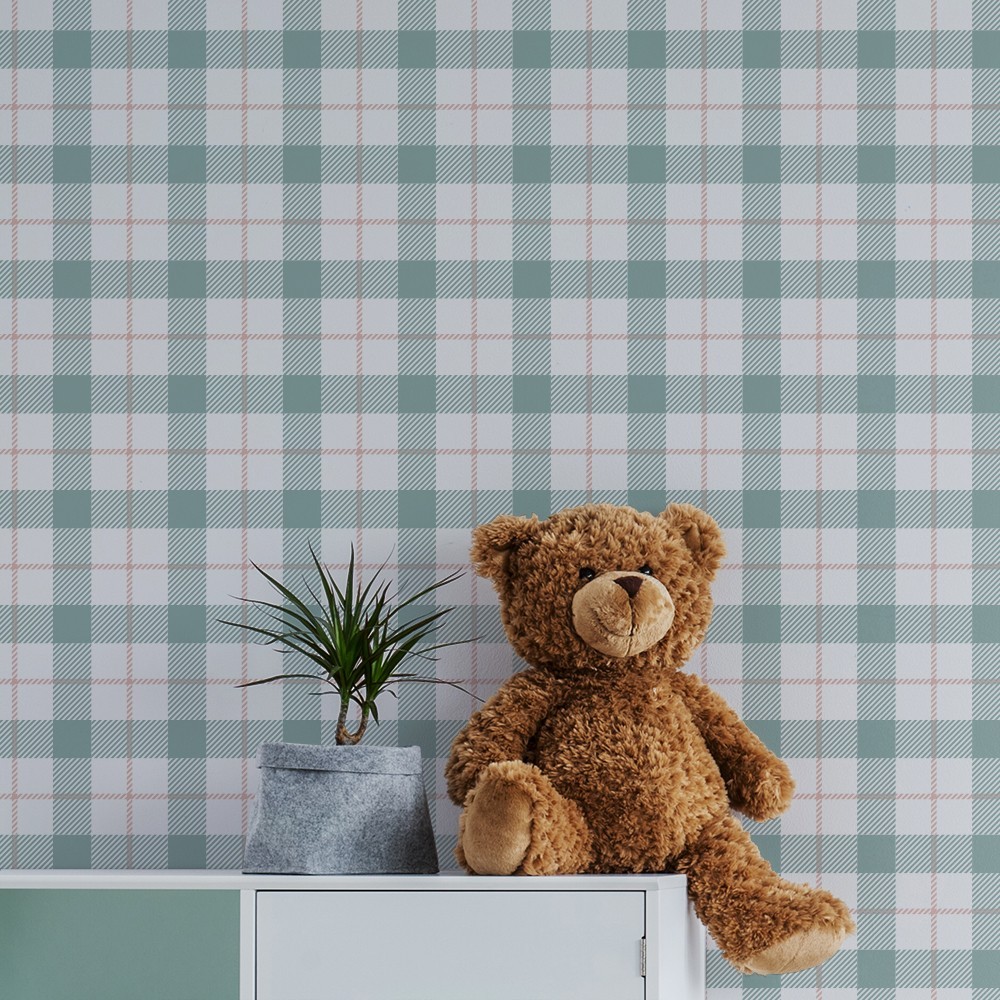 Papel pintado para pared Autoadhesivo Vichy Negro Gris