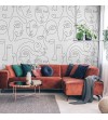 Mural autoadhesivo con estampado faz