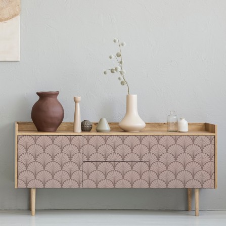 Vinilo para muebles con estampado palms maquillaje