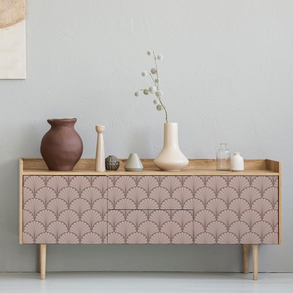 Vinilo para muebles con estampado palms maquillaje