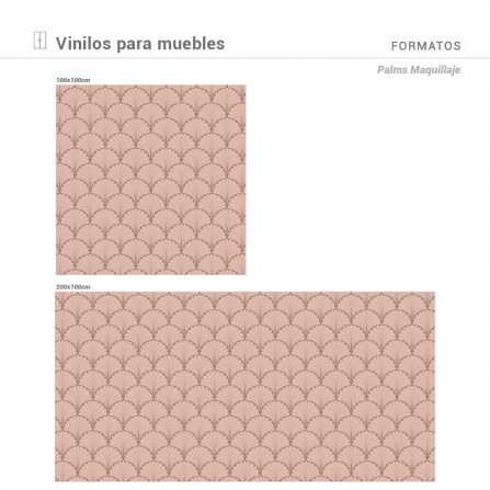 Vinilo para muebles con estampado palms maquillaje