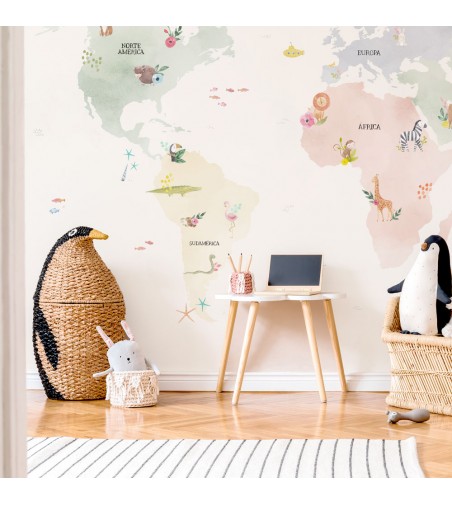 Mural Autoadhesivo para pared Little World