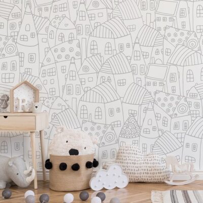 Imagen de Marta de 'Cinco en Casa' nos cuela en su blog con su artículo: PAPEL PINTADO PARA TU BEBÉ