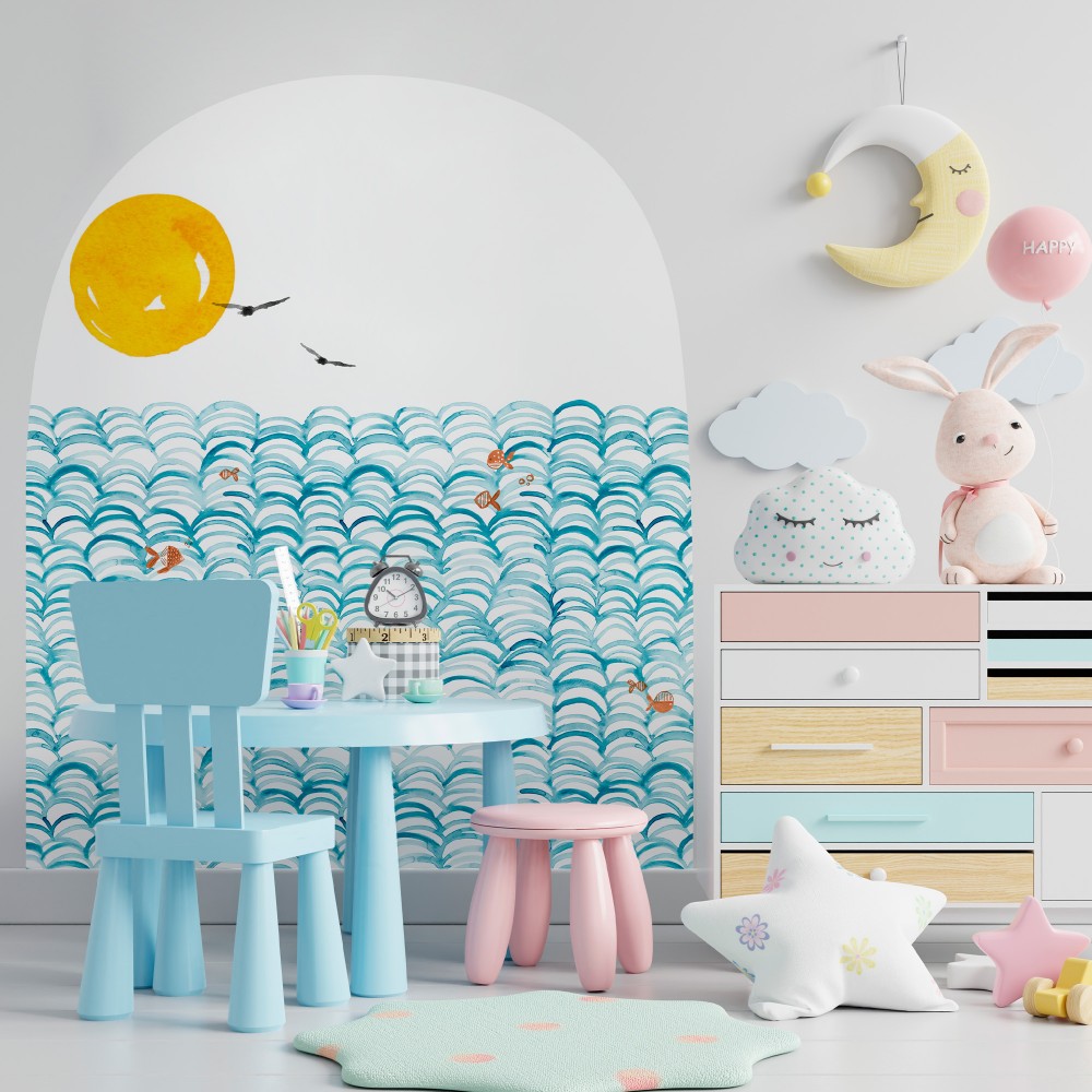 Vinilo Gris Timeet Azul Pájaros Planta 44 X 300 Cm Papel Pintado  Autoadhesivo, image size:1000x1000