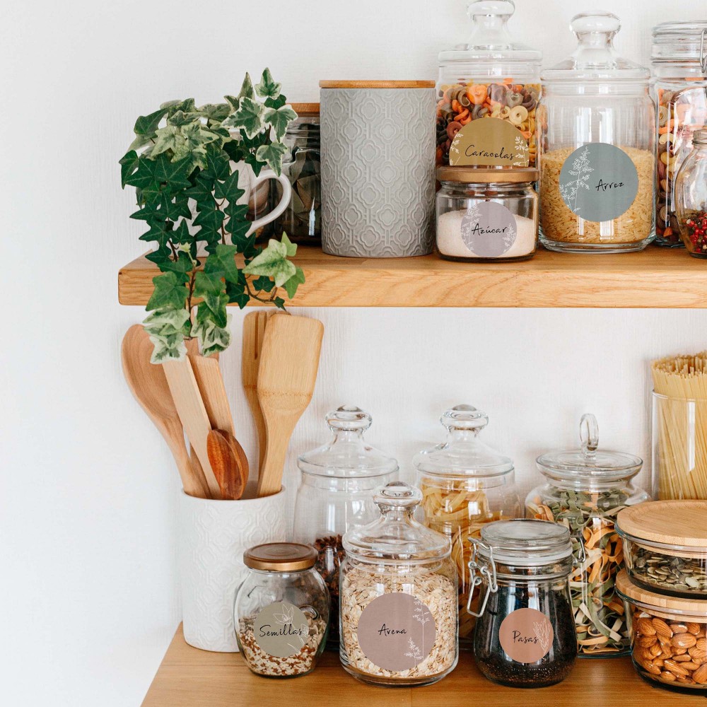 Tarros para alimentos en la cocina - Decorar Hogar  Glass jars with lids,  Kitchen jars storage, Glass kitchen canisters