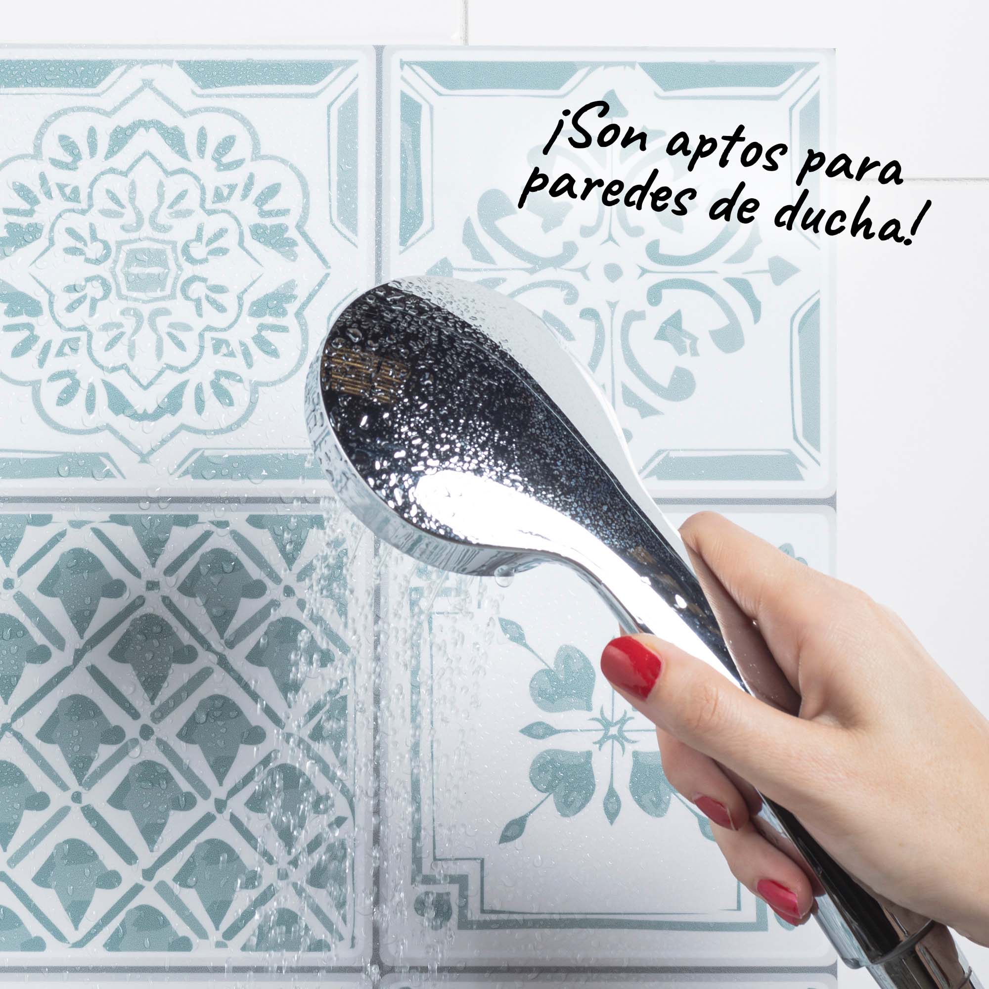 Adhesivo para azulejo de suelo, vinilo autoadhesivo de PVC impermeable,  para suelo de baño, lámina para